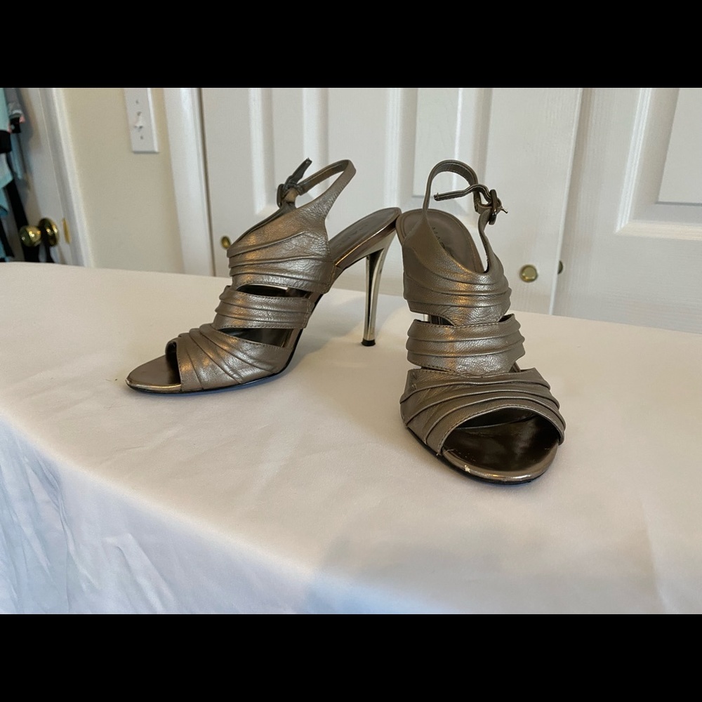 Metallic Marc Fisher Heeled Sandals
